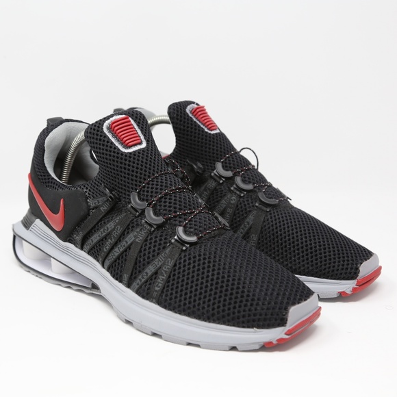 nike shox gravity black and red
